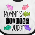 thumbnail image 4 of Inktastic Mommy's Fishing Buddy with Colorful Fish Boys or Girls Baby Bib, 4 of 4