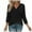 Black, variant on 3/4 Length Sleeve Womens Tops Sevevn Women's Fashion Solid Color T-Shirt 3/4 Sleeves Blouse Round Neck Casual