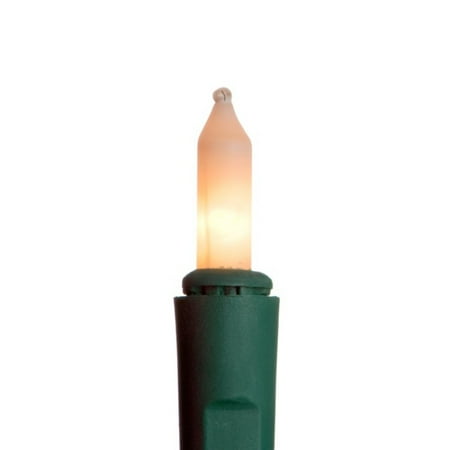 Lights 4' Spacing Green Wire - 50 Clear Frosted Mini Lights - 4'' Spacing - Green Wire