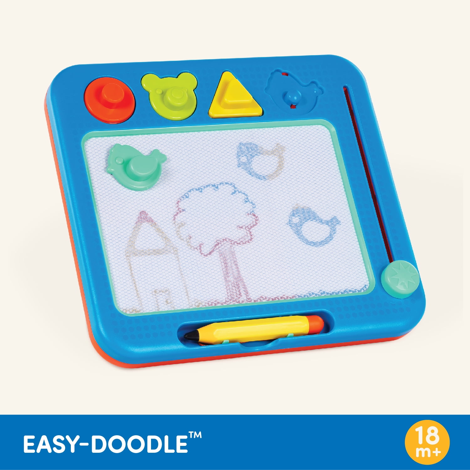 Battat EasyDoodle Magnetic Drawing Plastic Board with Color Reveal, Toddler and Preschool Toys  (图5) Battat EasyDoodle Magnetic Drawing Plastic Board with Color Reveal, Toddler and Preschool Toys  (图5)