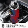 thumbnail image 4 of Count Duckula-theme Insulated Stainless Steel Tumbler with Handle Gifts For Family Friends Fans and Straw Fits in Standard Cup Holder 40 OZ, 4 of 6