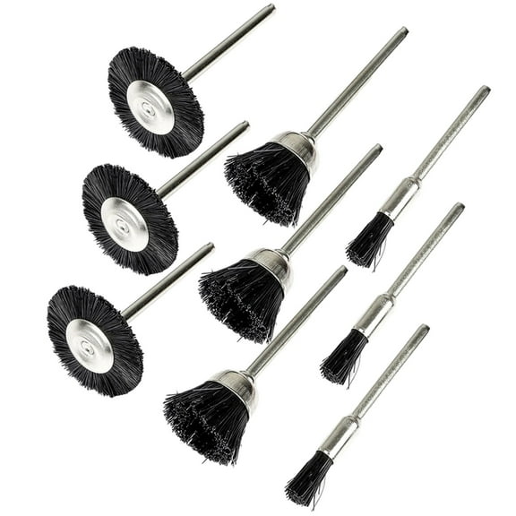 Nylon Cup Brush Polishing Tool Set 9Pcs For Effective Cleaning And Polishing