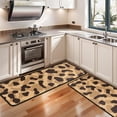 thumbnail image 3 of Kitchen Rugs Sets Of 2,Beige and Black Leopard Pattern Anti Fatigue Kitchen Mat Rugs Non Slip Washable,Decorative Kitchen Floor Mats for Kitchen,Sink,Laundry,17"x47"+17"x47", 3 of 5