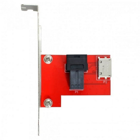 FVH PCI-Express 4.0 Mini SAS HD SFF-8643 to Oculink SFF-8611 SFF-8612 PCBA Female Adapter With Bracket