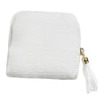 thumbnail image 4 of Estuche organizador de joyas de viaje pequeño, bolsa para guardar joyas, tobilleras Blanco como la leche, 4 of 6