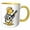 Yellow/White, variant on 3drose, Funny Cool Yellow Labrador Retriever Puppy Dog Playing Guitar Music, 15oz Two-tone Yellow Mug