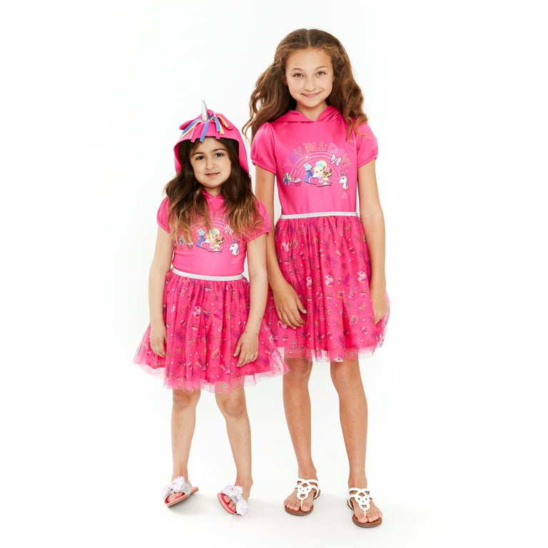 Girls Short Sleeve JoJo Siwa Cosplay Dress Sizes 4 12 Walmart