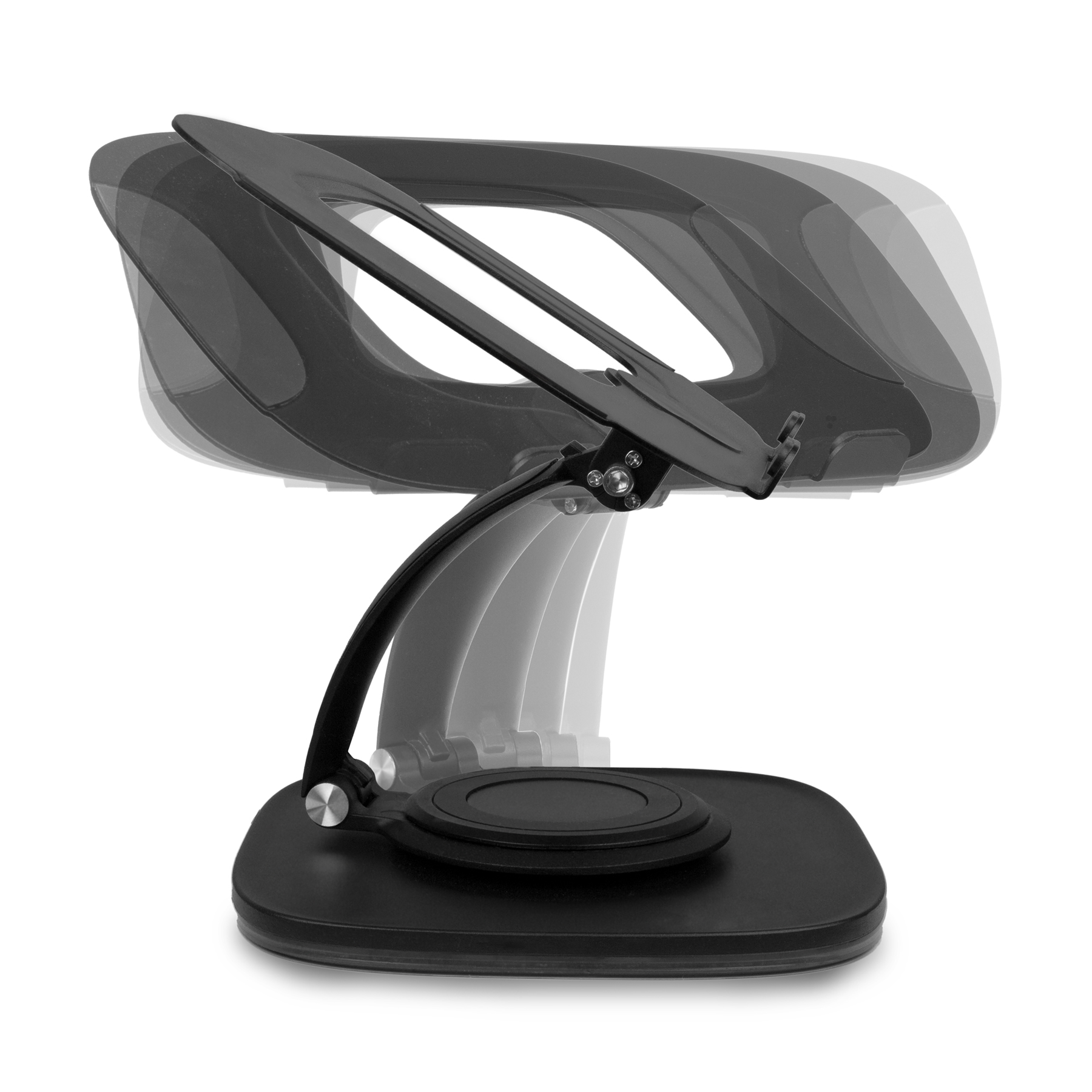 Aluratek AULS03F - Laptop Stand with 360° Rotating Base, Ergonomic Adjustable Stand, Compatible with Most MacBook and Win Laptops