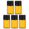 thumbnail image 1 of 5Pcs Dark Brown Glass Perfume Separately Mini Bottles, Portable Sample Flask Sub-bottle Pack 2ml, 1 of 8