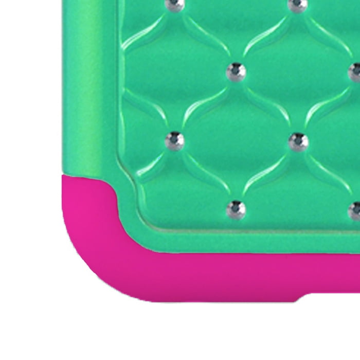 Faux Diamond Bling Silicone Skin Hard Snap Back Cover iPhone 6 iPhone 6s