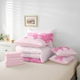 thumbnail image 6 of Manfei Cute Pink Twin Bedding Sets 7pcs for Girls, Princess Bow-Tie Bedding Comforter Set, Cartoon Bow Ribbon Sheet Sets, Luxury Bedroom Decor, 6 of 8