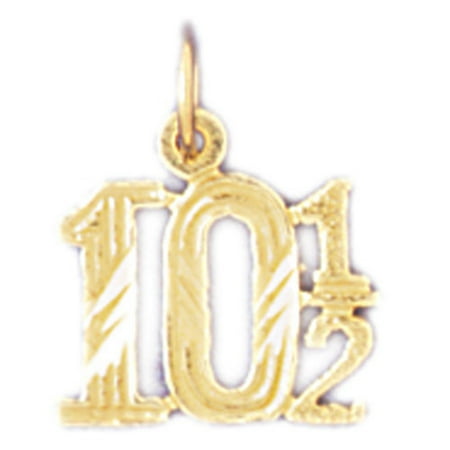 14K Yellow Gold 11 1/2, Ten And A Half Pendant - 14 mm