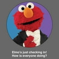 thumbnail image 2 of Junior's Sesame Street Elmo Tuxedo Checking In  Graphic T-Shirt, 2 of 4