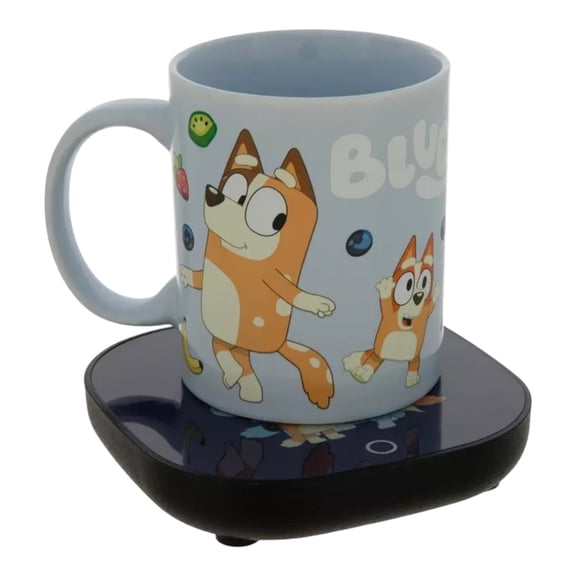 Bluey 12 Oz Coffee Mug and Electric Cup Warmer Set, 2-Piece Set