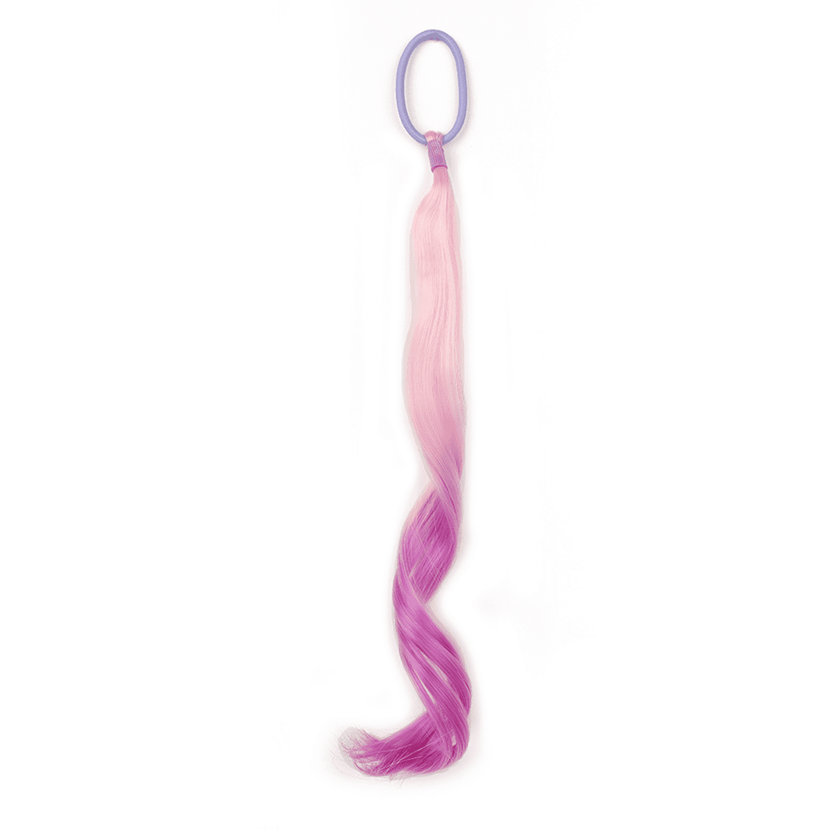 14 Inch Lightweight Colored Hair Extensions Colored Hair Extensions Synthetic for Kids Curly Ponytail Extension with Elastic Tie