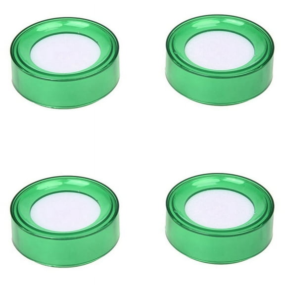 Green Plastic 7cm Dia Sponge Finger Wet Money Cashier 4 Pcs