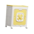 thumbnail image 1 of Caja de almacenamiento móvil para ropa con ruedas, almacenamiento de libros, organizador multiusos, diseño a prueba de polvo, construcción estable, ad Amarillo, 1 of 8