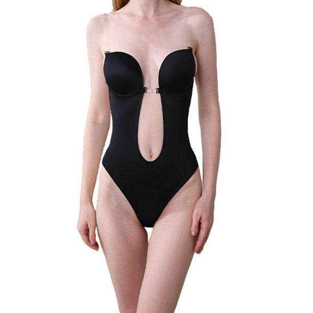 sin espalda, U Plunge Body Mujeres Control V Shapewear Ropa interior para niñas de espalda baja s de , XL 40 Hugo moldeador de cuerpo sin espalda