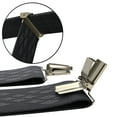 thumbnail image 3 of Premium Men's Suspenders Y-Shaped 1 3/8" Wide Rhombus Elastic Braces (Black), 3 of 6