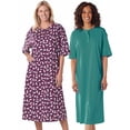 thumbnail image 1 of 100% Cotton Henley Nightshirt by Cozee Corner, 1 of 3