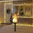 thumbnail image 5 of Uutvery Solar Christmas Snowman Ground Light, Resin Garden Patio Decor with Auto Dusk to Dawn, Waterproof, for Outdoor Ambiance, 5 of 6