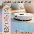 thumbnail image 6 of Design&I 8'x10' Washable Area Rug Purple Mermaid Aesthetic Motif Pastel Bubble Kawaii Scale for King Size Bedroom, Under Bed, Sleek Flatweave Pet Friendly, 6 of 7