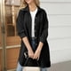 thumbnail image 5 of Puntoco Otoño Mujer Moda Solapa Botón Casual Manga Larga Dividido Sobre Tamaño Cuello Abrigo Puntoco Puntoco-1, 5 of 9