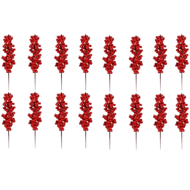 Fleurs Artificielles Branches Rouges et Baies Salon Table à Manger Décoration Maison Fleurs avec Branches Style Ambiance Festive Plante Verte Accessoires Bouquet de Roses Artificielles Arrangement Floral en Soie Maison