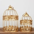 thumbnail image 5 of Factory Direct Craft Gold Gilded Garden Birdcage Set, Set of 2, Metal Decorative Birdcages, 5 of 5