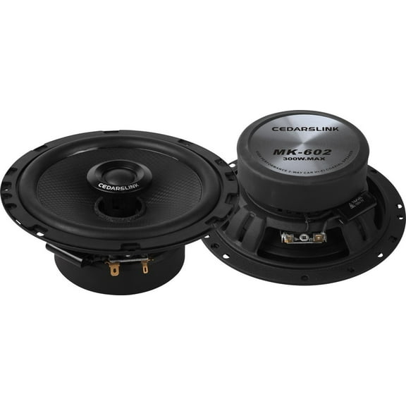 CedarsLink MK-602 6.5" 4 OHM 300 Watts 2-Way Coaxial Speaker Pair