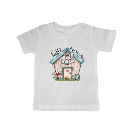 

Inktastic Hello Spring Birdhouse Gift Baby Girl T-Shirt