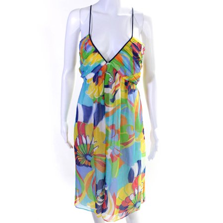 

Pre-owned|Shoshanna Women s Sleeveless Colorful Flowy Dress Size 10