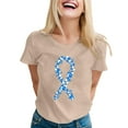 thumbnail image 1 of TSADFHJI Hauts pour Femmes Élégants TG T-Shirt Imprimé à Manches Courtes Col Rond Blouse m Kaki, 1 of 4