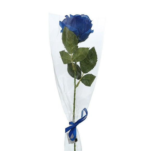 Oimcto Nouveau Bouquet de Roses Illuminées à Led pour la Saint-Valentin en Bleu, 1 Pce Rose Lumineuse Simulation Lumineuse Cadeau de Fête de la Saint-Valentin Roses, Cadeaux de la Saint-Valentin pour Plaire à l'Esprit et au Corps