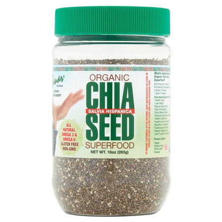 Chili Seeds Organic Sanar Naturals Organic Black Chia Seed, 10 ounce - Semillas de Chia, Raw, Gluten Free, Non-GMO ()