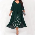 thumbnail image 1 of Robe à Manches Longues Femme Mode Robe Imprimée à Manches Longues Boutons Col Rond Élégante Robe Rétro Longue Robe T-Shirt Femme Robe à Manches Longues Femme Robe à Manches Longues pour Femme Aguichant, 1 of 8