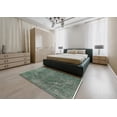 thumbnail image 4 of Ahgly Company Indoor Rectangle Mid-Century Modern Green Oriental Area Rugs, 6' x 9', 4 of 6