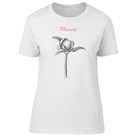 Flowers Flower Sketch Tee Women's -Image by Shutterstock