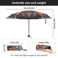 thumbnail image 3 of JSTEL Lion Mosaic Folding Umbrella for Rain Sun Travel Mini Lightweight Compact Umbrellas, 3 of 5
