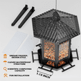 thumbnail image 3 of 2 Pack Bird Feeders for Outdoor Hanging, Retro Pagoda Design Fun Installation Bird Feeder, Attracting Wild Birds, 3 of 7