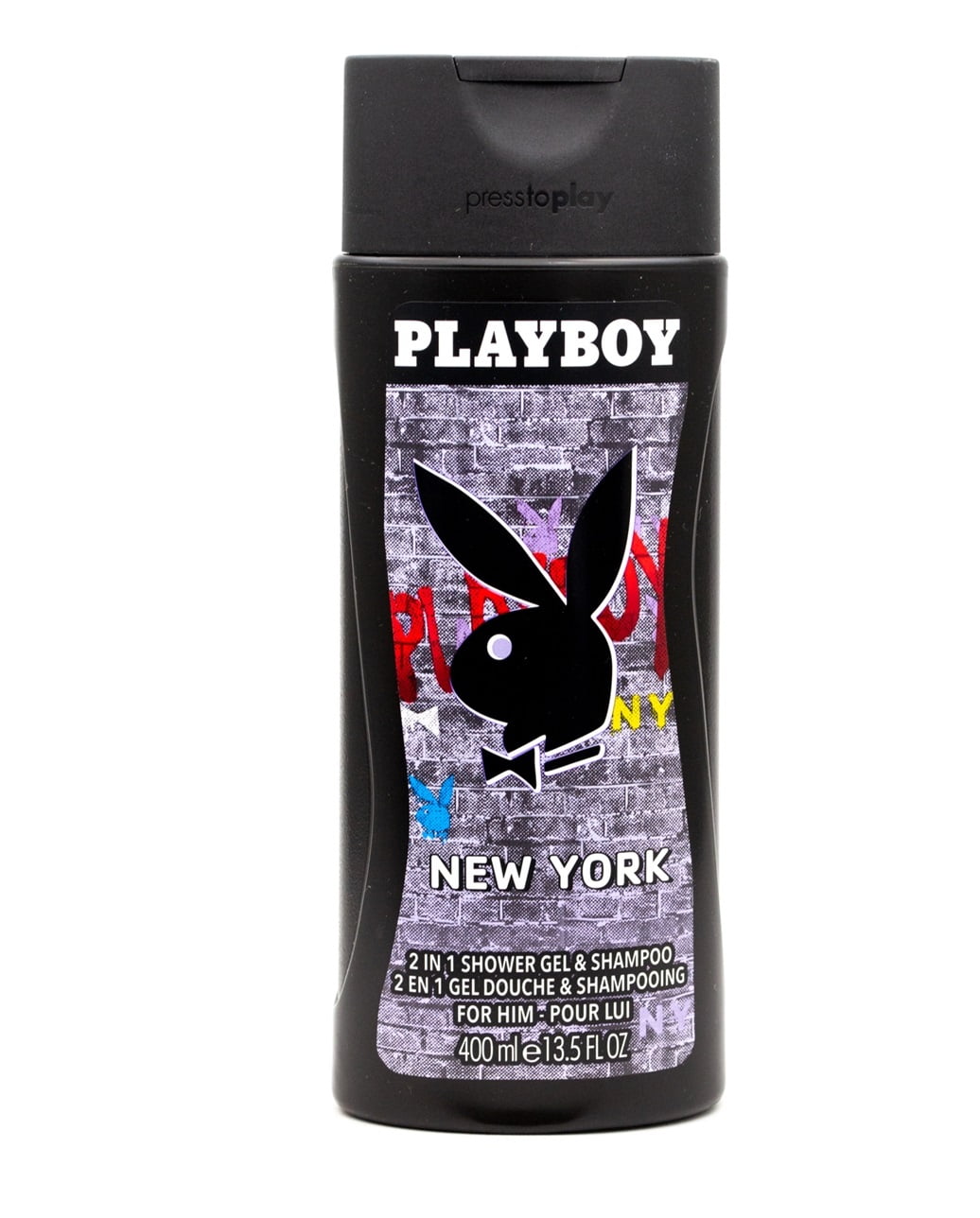Playboy New York 2 in 1 Shower Gel and Shampoo for Him, 13.5 oz