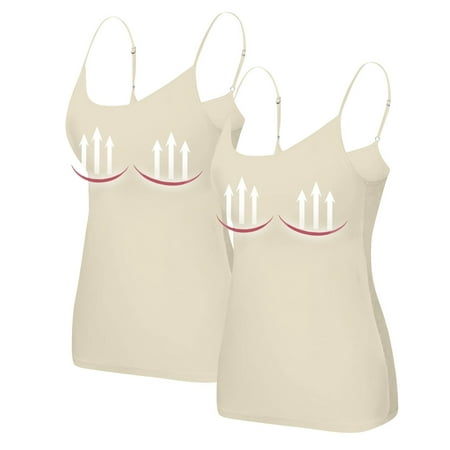 Nokdvo 2PC Yoga Racerback Tank Top for Women with Built in Bra Women s Padded Sports Bra Fitness Workout Running Shirts M