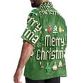 thumbnail image 3 of Christmas Font Men's Short Sleeve Spread Collar Hawaiian Shirts, Casual Printed Button Down Summer Beach Tops, Unisex Men's Shirts, 3 of 6