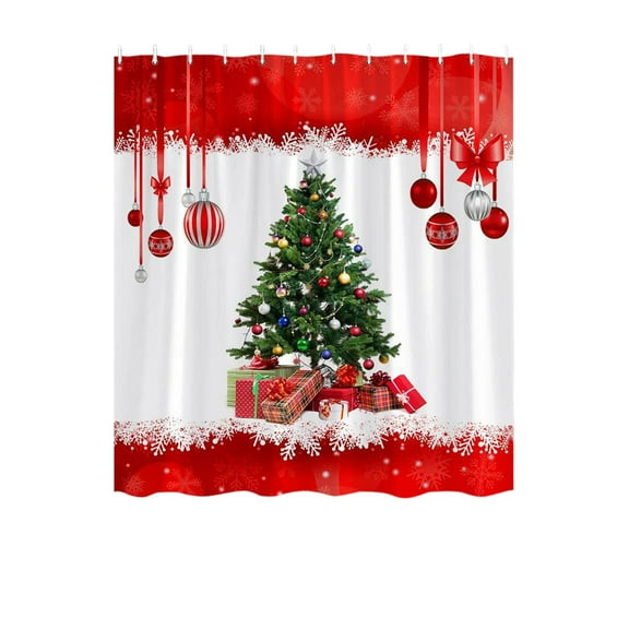 Qocolhg Outdoor Indoor Christmas Decorations, Christmas Shower Curtain Christmas Tree Pattern Shower Curtain Dormitory Curtain Room Divider Curtain, on Sale Clearance!