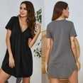 thumbnail image 2 of CNKOO Pyjamas à Manches Courtes et Taille Décontractée pour Femmes et Service à Domicile, 2 of 5
