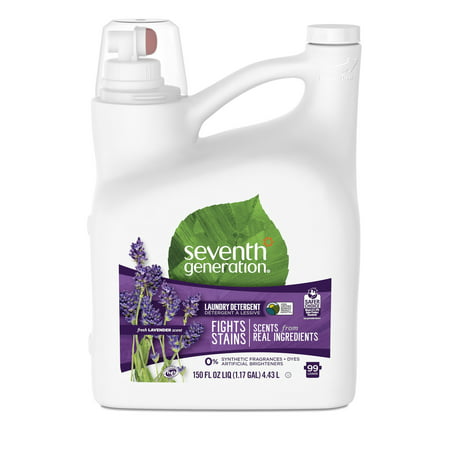 Seventh Generation Liquid Laundry Detergent, Fresh Lavender, 99 Loads, 150 (Best Natural Laundry Detergent For Cloth Diapers)