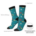 thumbnail image 4 of KLL Funny Cat Blue Print Cool Socks Men's Women's Crew Socks Funny Crazy Novelty Stockings, 4 of 6
