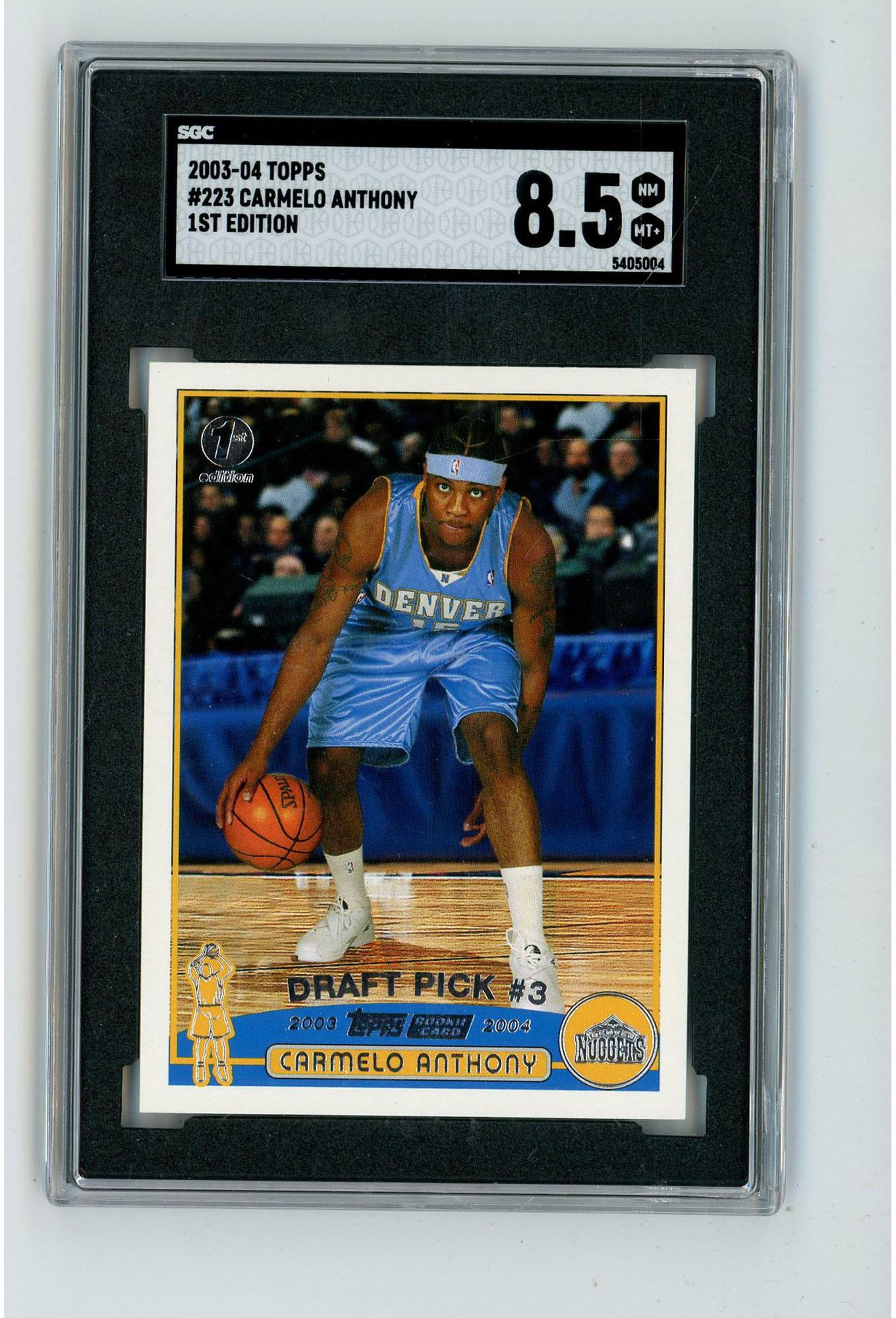 2003-2004 Upper Deck Rookie Exclusives Carmelo Anthony Denver Nuggets PSA RC 