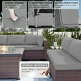 thumbnail image 7 of Gotland Outdoor Patio Furniture Set with 43" Propane Fire Pit Table, 10 Pieces Outdoor Furniture Patio Sectional Sofa Conversation Sets(grey）, 7 of 7