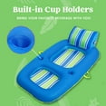 thumbnail image 6 of Sloosh Inflatable Pool Float Lounger for Adults, Ease of mind Water Lounge,Pool Floaties and Recliner with headrest 63in x 36in, 6 of 7